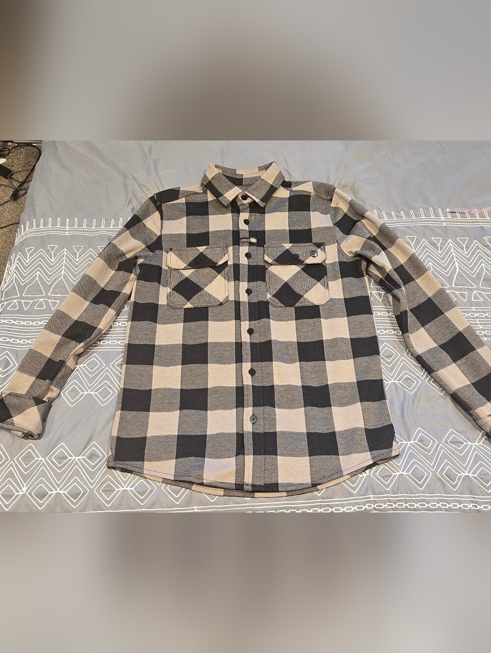 Born Primitive Woodsman Stretchy Flannel Size XS